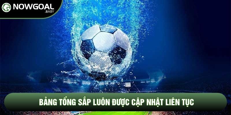 Bảng tổng sắp luôn được cập nhật liên tục